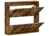 Wall-Mounted Shoe Cabinet ARNHEM 71 x 17 x 86 cm Smoked Oak 896640