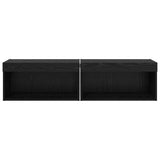 TV Cabinet Set 2 pcs Black Oak 60 x 30 x 30 cm Engineered Wood 882965