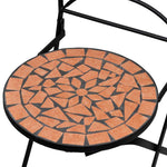 ZNTS Folding Bistro Chairs 2 pcs Ceramic Terracotta 41529