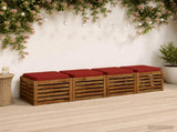 4-Piece Seat Cushions VUGHT 4 pcs 100% Polyester Red 946275