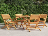Folding Garden Chair Set of 4 Teak Solid teak wood Standard 3155067