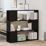 TV Cabinet Set Black Oak 100 x 24 x 94 cm Engineered Wood 862696
