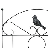 Garden Fence 3 pcs Black 110 x 40 cm Steel 42021362