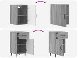 3 Piece Bathroom Cabinet Set HAARLEM Grey Sonoma 3417780
