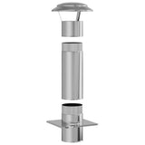 Chimney Extension Silver 25 x 25 x 65 cm Stainless Steel 42008443