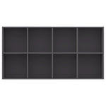 ZNTS Book Cabinet/Sideboard Grey 66x30x130 cm Engineered Wood 800155