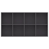 ZNTS Book Cabinet/Sideboard Grey 66x30x130 cm Engineered Wood 800155