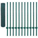 ZNTS Wire Mesh Fence with Posts Steel 25x0.75 m Green 144609