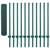 Wire Mesh Fence with Posts Steel 25x0.75 m Green 144609