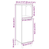 Bathroom Cabinet Sonoma Oak 30x30x100 cm Engineered Wood 849659