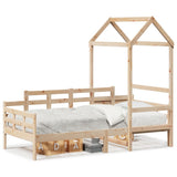Day Bed with Roof without Mattress 90x190 cm Single Solid Wood 3282304