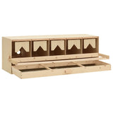 170660 Chicken Laying Nest 5 Compartments 117x33x38 cm Solid Pine Wood