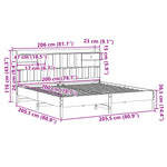 Bookcase Bed without Mattress Wax Brown 200x200 cm Solid Wood Pine 3322899
