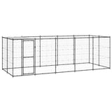 Outdoor Dog Kennel Steel with Roof 12.1 m 3082294