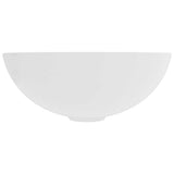 146976 Bathroom Sink Ceramic Matt White Round
