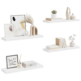 Floating Wall Shelves 4 pcs White 80x23.5x3.8 cm MDF 323816