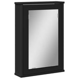 Bathroom Mirror Cabinet Black 42x12x60 cm Engineered Wood 842431