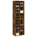 ZNTS Shoe Cabinet Smoked Oak 54x34x183 cm Engineered Wood 815300