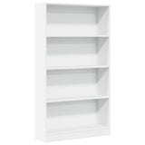 Bookcase White 80x24x143 cm Engineered Wood 857844