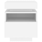 Bedside Cabinet with LED Lights White 40x39x48.5 cm 836784