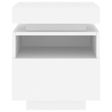 Bedside Cabinet with LED Lights White 40x39x48.5 cm 836784