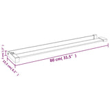 Shower Shelf for Walk-in Shower Wall Black 80 cm Aluminium 153615