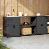 Kitchen Storage Set HATTEM 3 pcs Anthracite Cold-rolled Steel 3392668