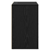 Bedside Cabinet Black Oak 35 x 50 x 60 cm Engineered Wood 881080