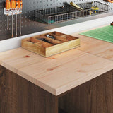 Garage Storage Cabinet Brown Oak 40x51x85 cm Solid Wood Pine 860541