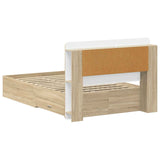 Bed Frame with Storage Sonoma Oak 120 x 200 cm Engineered Wood 3433852
