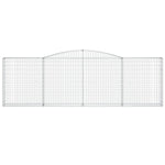 Arched Gabion Baskets 6 pcs 400x30x120/140 cm Galvanised Iron 3146883