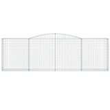 Arched Gabion Baskets 3 pcs 400x30x120/140 cm Galvanised Iron 3146880