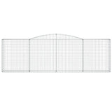 Arched Gabion Baskets 10 pcs 400x30x120/140 cm Galvanised Iron 3146887