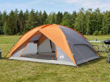 Camping Tent with Rainfly Water-resistant Dome Grey and Orange 42028532