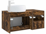 Bathroom Furniture Set 2 pcs Smoked Oak Engineered Wood 3404099