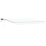 Retractable Awning White 400 x 300 cm Fabric and Steel 3330624