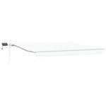 Retractable Awning with Manual White 400 x 350 cm Fabric 3330792
