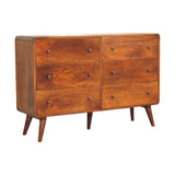 Large Curved Chestnut Chest IN3404