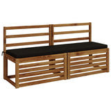2-Piece Bench Cushions SOEST 2 pcs 100% Polyester Black 948979