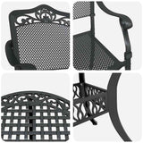Garden Dining Set 5 pcs Black Aluminium 3334701