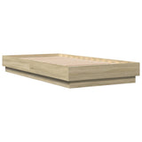 Bed Frame without Mattress Sonoma Oak 75x190 cm Small Single Engineered Wood 839639
