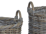 Planter Basket with Storage 3 pcs Kubu Grey Kubu Rattan 42020955