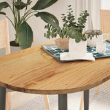 Table Top Light Brown 120x60x2 cm Solid Wood Oak Oval 4009071