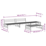 4 Piece Garden Lounge Set Impregnated Wood Pine 3186633