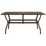 Garden Table Brown 140x80x72 cm Steel 312280