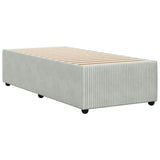 Bed Frame without Mattress Light Grey 90x200 cm Velvet 3284982