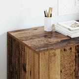 Desk with Shelf Old Wood 140 x 50 x 75 cm Engineered Wood 886234