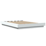 Bed Frame with LED Lights without Mattress White 120x190cm 3281140