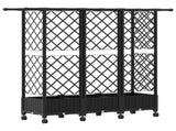 Raised Bed with Trellis and Roof Black 164 x 40 x 127 cm PP 3423121