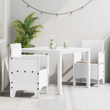 Garden Dining Set 3 pcs White Polypropylene 3378683